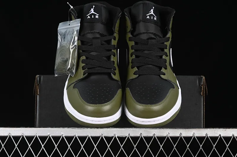 All Categories Air Jordan Jordan Series Basketball Shoes Air Jordan 1 Mid Air Jordan 1 Mid AJ1 Joe 1 Army Green Chinese Cultural Leisure Sneakers DQ8426-092